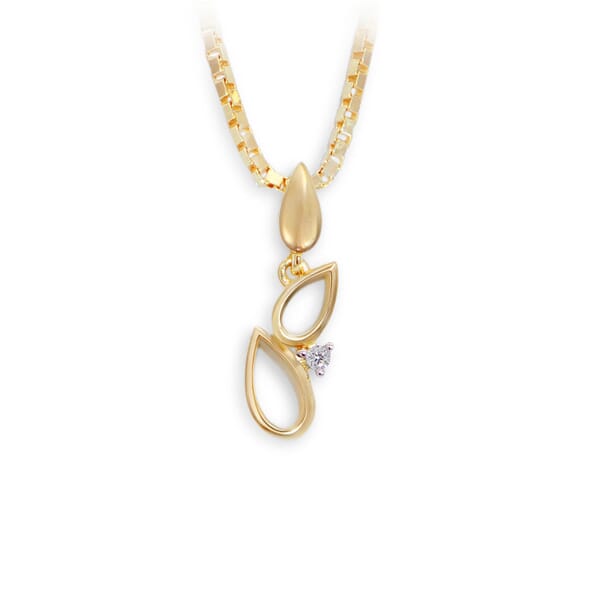Diamant smykke i gull 14kt med diamanter 0,015 ct W-Si - bur242735